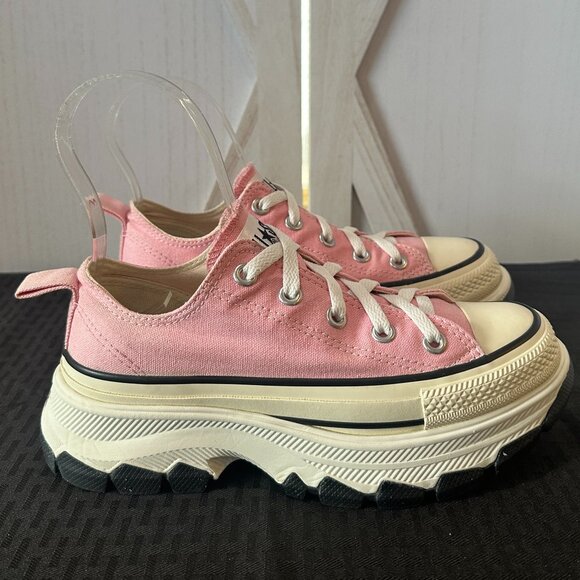 RARE Converse All Star Trekwave Low Ox Platform Sneakers in Pink - Picture 2 of 11
